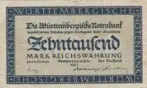 Germania 10 000 Mark - City of Wurttemberg - Number 231879 - 1923
