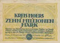 Germania 10 millionen Mark - City of Kreis Moers - 1923