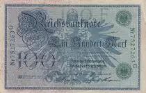 Germania 100 Mark - 1908 - Green seal 7 digit Nr75 - P.34