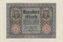Germania 100 Mark - Bamberg horseman - 8 digit - 1920 - Serial P - P.69b