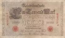 Germania 1000 Mark Allegorical figures - Red seal - 1910 - 6 digit serial Nr - P.44a