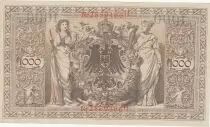 Germania 1000 Mark Allegorical figures - Red seal - 1910 - 7 digit serial H - P.44 - XF to XF+
