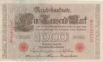 Germania 1000 Mark Allegorical figures - Red seal - 1910 - 7 digit serial L - P.44 - XF to XF+