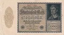 Germania 10000 mark - Portrait by Albrecht D&uuml;rer - Reichsbanknote - Serial n - 1922