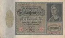 Germania 10000 Mark - Portrait of man by Durer - 1922 - Serial H letter K