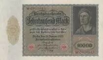 Germania 10000 Mark - Portrait of man by Durer - 1922 - Serial W letter E