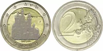 Germania 2 Euros - Bayern - Colorised - 2012 F Stuttgart