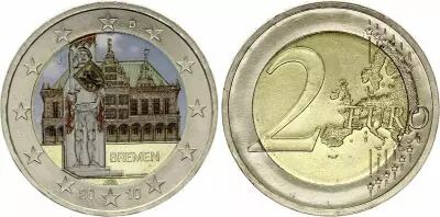 Germania 2 Euros - Bremen - Colorised - 2013 J Hamburg