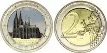 Germania 2 Euros - Cologne Cathedral - Colorised - A Berlin - 2011