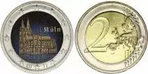 Germania 2 Euros - Cologne Cathedral - Colorised - D Munchen - 2011