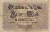 Germania 20 Mark - Minerva and Mercury - 1914 - Serial N.Nr 7 digit - P.48b