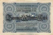 Germania 20 Millions Mark - Frankfurt - Notgeld - 1923