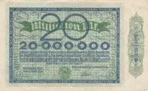 Germania 20 Millions Mark - State of Duisburg - 15-09-1923 - Number 001657