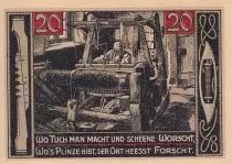 Germania 20 Pfennig - Forst (Lausitz) - Notgeld - 1921