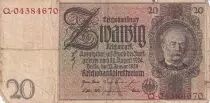 Germania 20 Reichsmark - Werner Von Siemens - 1929 - Serial Q with different numbers