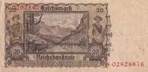 Germania 20 Reichsmark - Young woman - Landscape - 1939 - Letter N - P.185