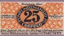 Germania 25 Pfennig - Crefeld - Notgeld - 1921