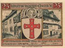 Germania 25 Pfennig - Eisenach - 1922 - Notgeld