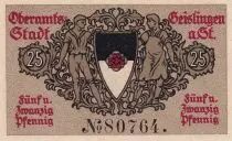Germania 25 Pfennig - Geislingen - Notgeld - 1918