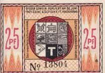 Germania 25 Pfennig - Steinfeld - Notgeld - 1920