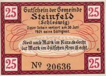 Germania 25 Pfennig - Steinfeld - Notgeld - 1921