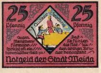 Germania 25 Pfennig - Weida - Notgeld - 1921