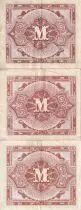 Germania 3 Notes - blue on lt blue - 1944 - 9 digit with F - P.193a