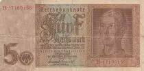 Germania 5 Mark - Lion\'s monument - Serial H - 1942 - P.186a