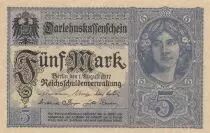 Germania 5 Mark - Woman, crown - 1917 - Serial Q - P.56b