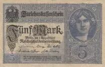 Germania 5 Mark - Woman, crown - 1917 - Serial R - P.56b