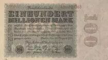 Germania 5 millionen mark - Reichsbanknote - Serial 13Z - 1923