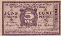 Germania 5 Pfennig - Camp de prisonniers de Francfort - 1917