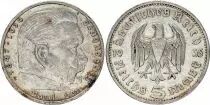 Germania 5 Reichsmark Hindenburg 1935 E Munldenhutten - Silver - VF - KM.86