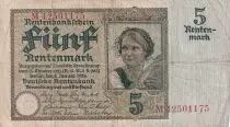 Germania 5 Rentenmark - Young girl -  02-01-1926 - Serial M - P.169