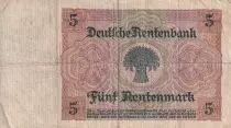 Germania 5 Rentenmark - Young girl -  02-01-1926 - Serial M - P.169