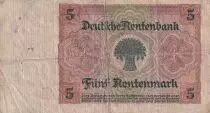 Germania 5 Rentenmark - Young girl -  02-01-1926 - Serial M - P.169