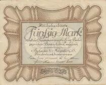 Germania 50 Mark &laquo;Egg Note&raquo;