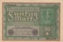 Germania 50 Mark Head of woman - 1919 - Reihe 2 - Various serial