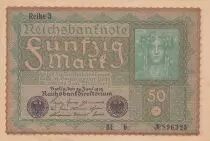 Germania 50 Mark Head of woman - 1919 - Reihe 3 - Various serial