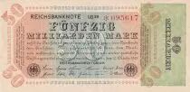 Germania 50 Milliarden Mark  - Reichsbanknote 1923 - Serial UB 20 - * 095617