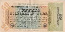 Germania 50 Milliarden Mark  - Reichsbanknote 1923 - Serial WB-24