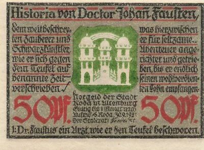 Germania 50 Pfennig - Roda - Notgeld - 1921
