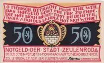 Germania 50 Pfennig - Zeulenroda - Notgeld - 1921