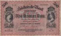 Germania 500 Mark - Woman head & Mercury - 15-06-1890 - P.S953a