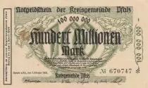 Germania 500 millionen Mark - City of Pfalz - Number 892454 - 1923