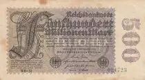 Germania 500 millionen Mark - Reichsbanknote - Serial WB-31 - 1923