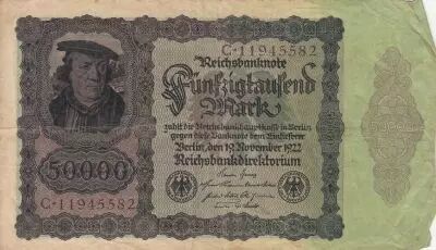 Germania 50000 Mark Burgermaster Brauweiler - 1922 Serial B
