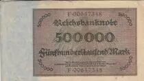 Germania 500000 Mark - Man with Jacobite cap - 1923 - Serial F - P.88a