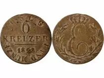 Germania Allemagne, Saxe-Cobourg-Gotha, Ernst I - 6 Kreuzer 1828 Ek