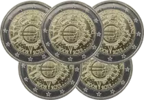 Germania Pack of 5 x 2 Euros. 2012 - 10 years of the Euro (all 5 workshops)